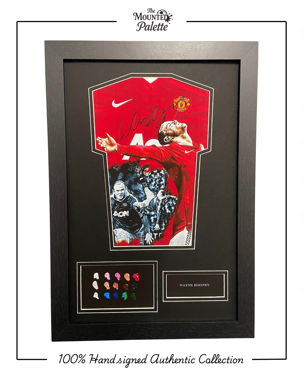 Hand signed 100% authentic Wayne Rooney Mini Shirt