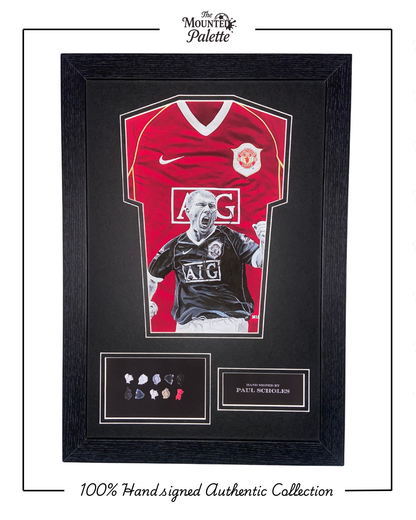 Hand signed 100% authentic Paul Scholes Mini Shirt