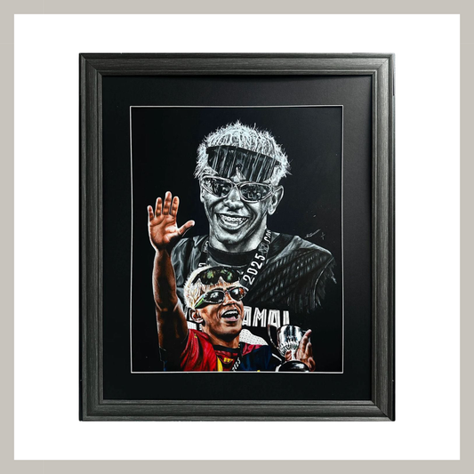 1/1 hand-painted portrait of Lamine yemal