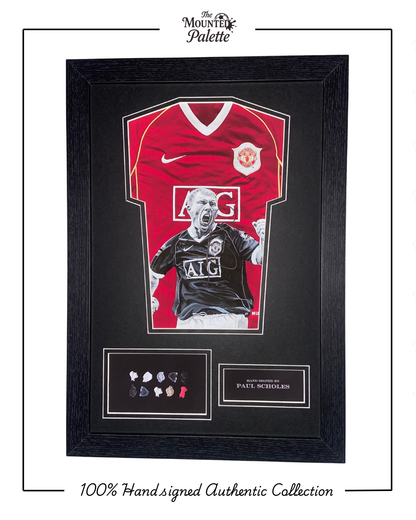 Hand signed 100% authentic Paul Scholes Mini Shirt
