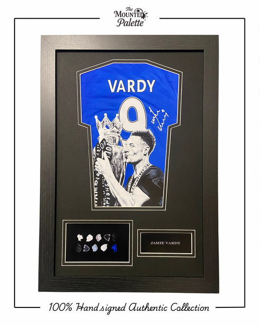 Hand signed 100% authentic Jamie Vardy Mini Shirt