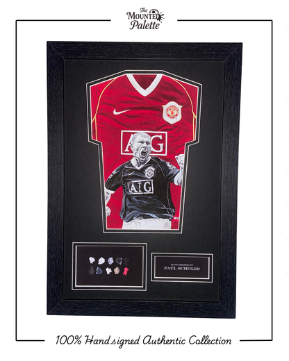 Hand signed 100% authentic Paul Scholes Mini Shirt
