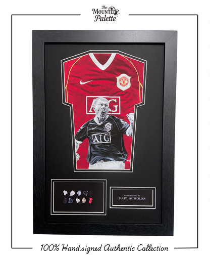 Hand signed 100% authentic Paul Scholes Mini Shirt
